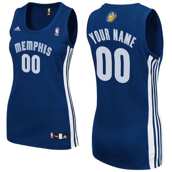 Adidas Memphis Grizzlies Women Custom Replica Road Blue NBA Jersey
